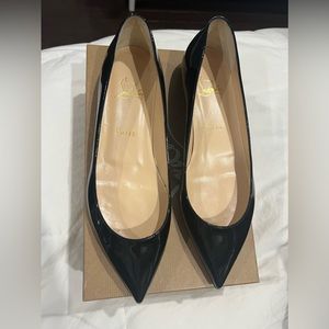 Christian Louboutin Pigalle patent-leather flats brand new never been worn.